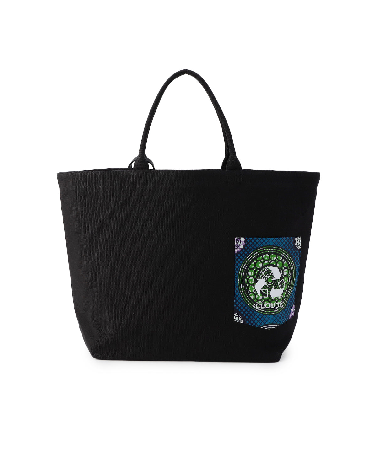 Colored Canvas Tote (Large) BLACK