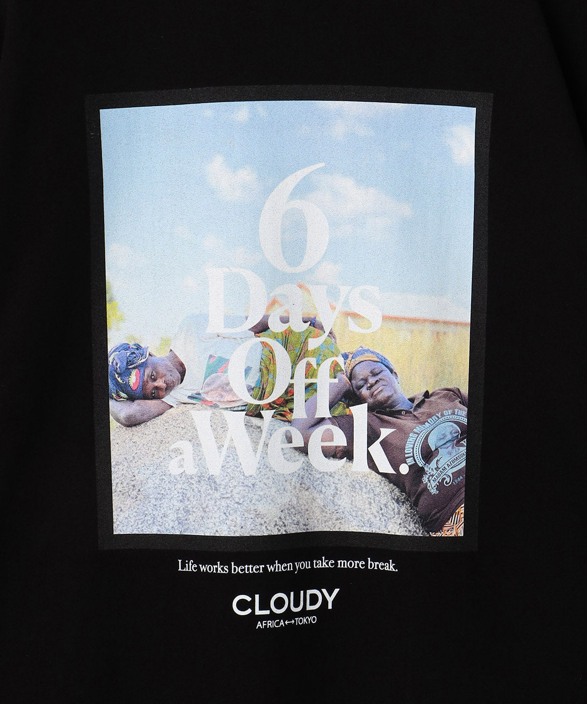 T-shirts 6 Days Off A WeekBLACK