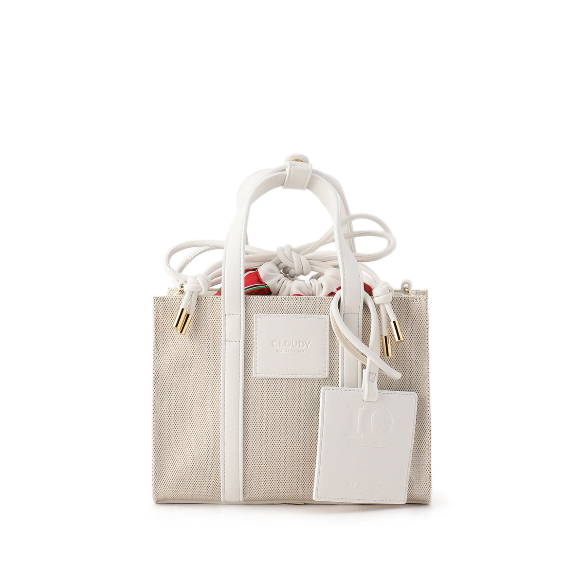 Square canvas tote Small WHITE | バッグ | CLOUDY公式通販サイト