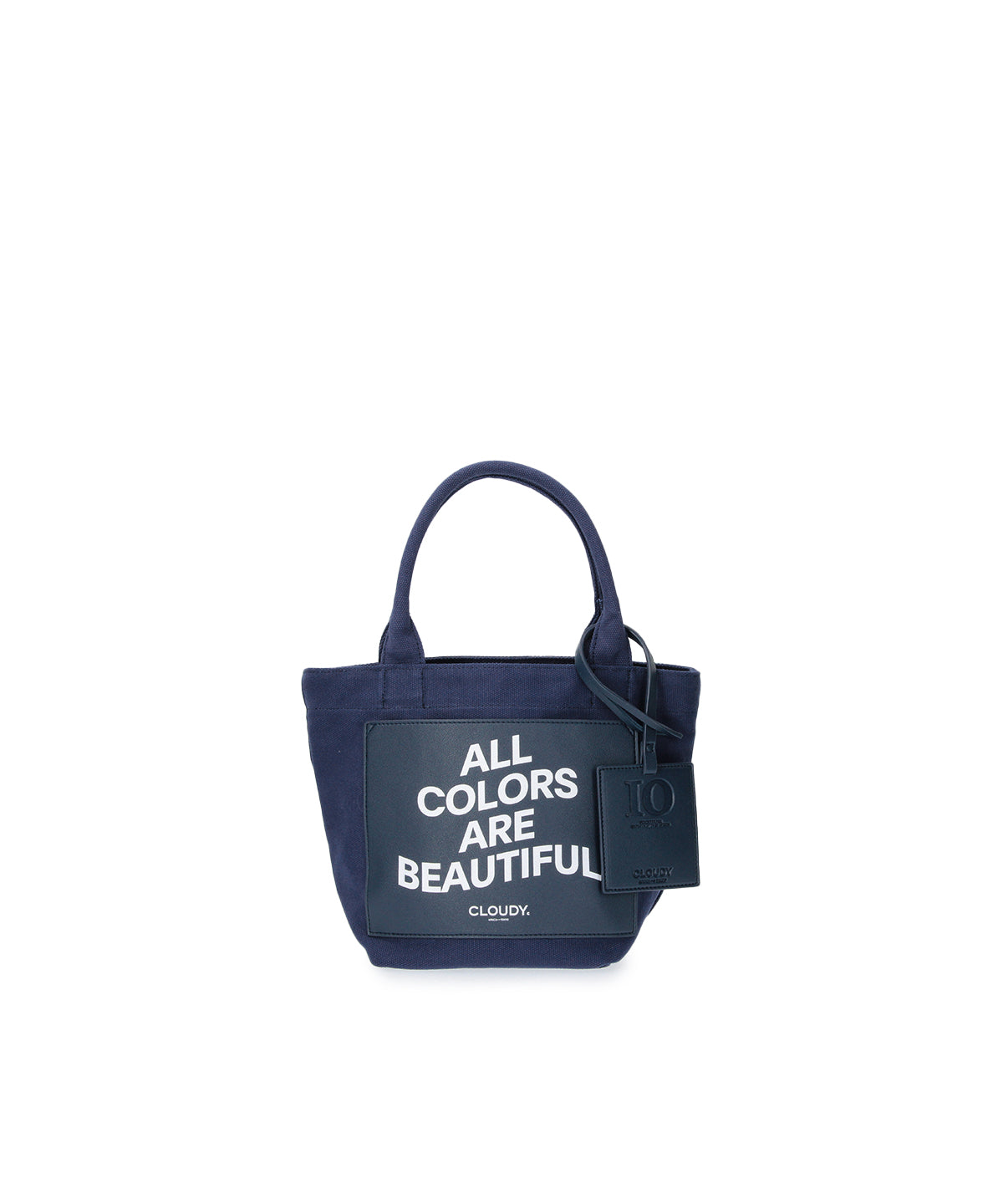 Colored Canvas Tote (Small)NAVY