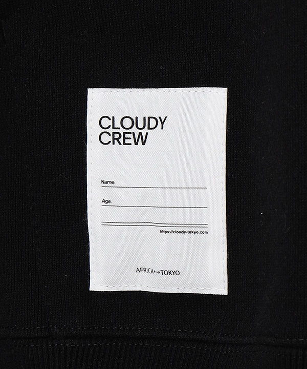 Recycled Sweat Parka CLOUDY LOGO BLACK