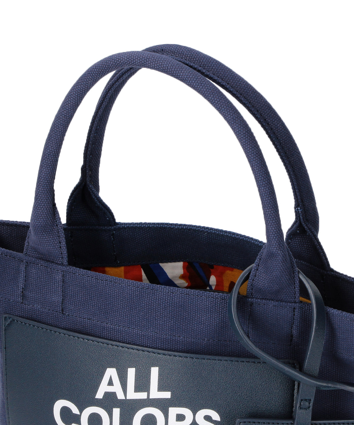 Colored Canvas Tote (Small) NAVY