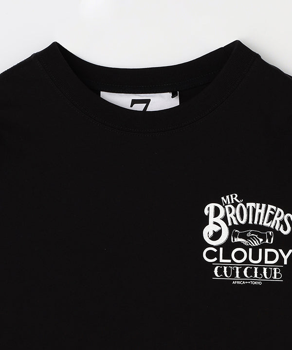 MR.BROTHERS × CLOUDY T-Shirts Back print Black