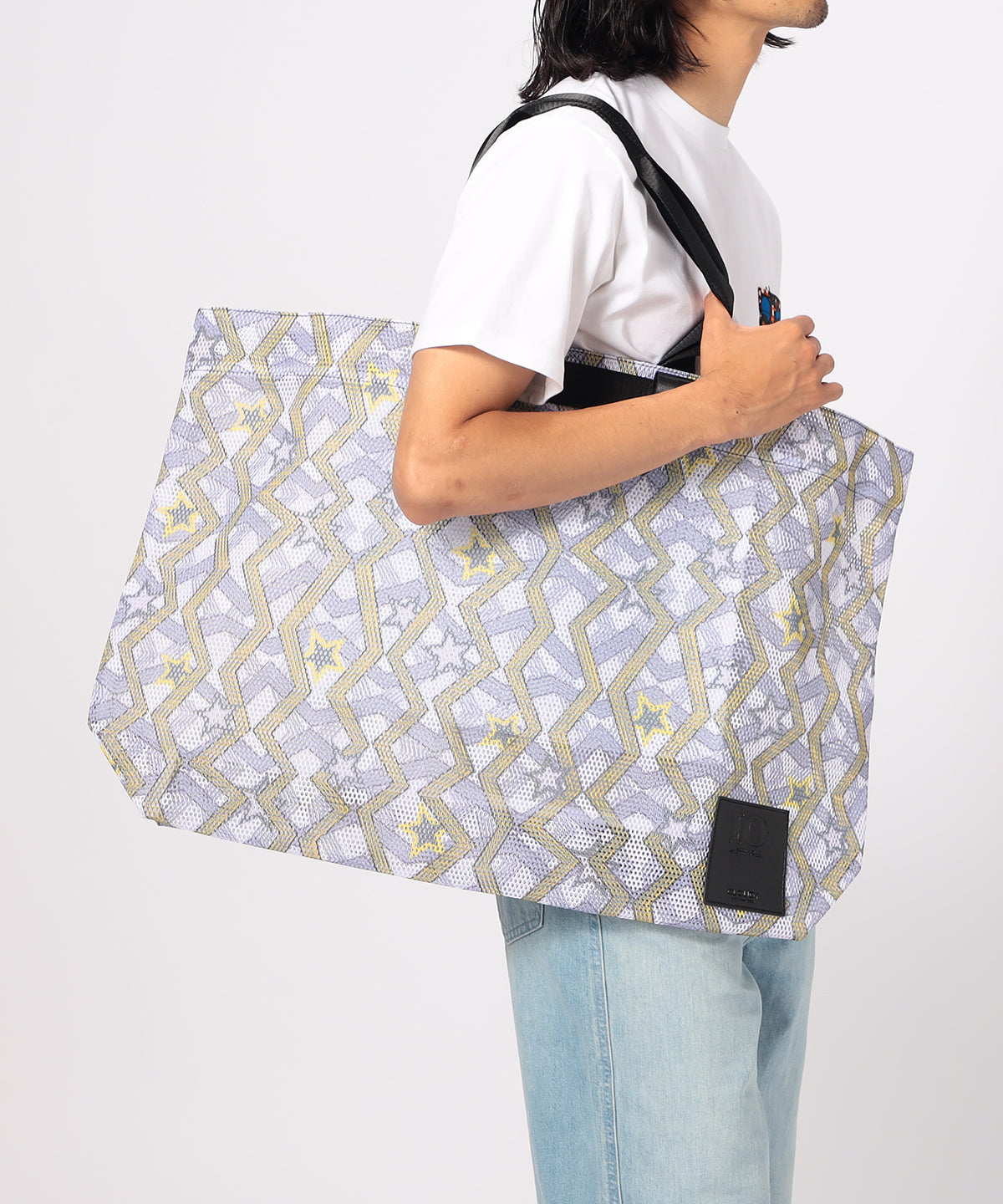 African Textile Mesh Tote Bag (Large) BEIGE | バッグ | CLOUDY公式 ...