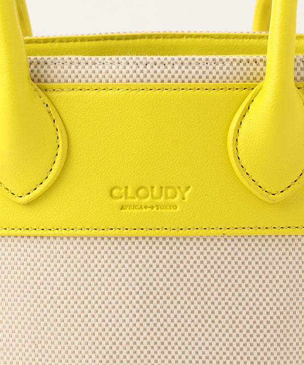 Fake Leather Handle × Canvas Tube Bag YELLOW | バッグ | CLOUDY公式 