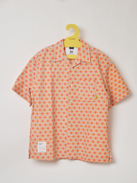 African Fabric Shirt ORANGE